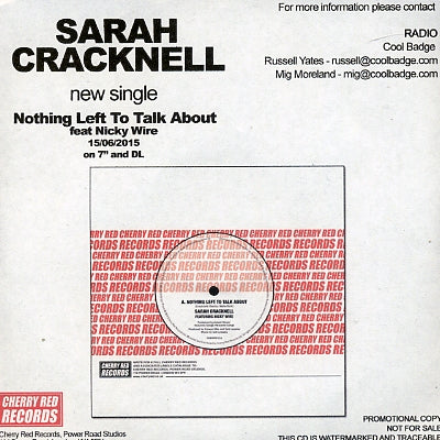 SARAH CRACKNELL - Nothing Left To Talk About