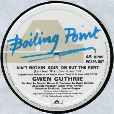 GWEN GUTHRIE - Ain't Nothin' Goin' On But The Rent (remix)