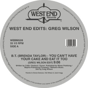 VARIOUS - West End Edits: Greg Wilson