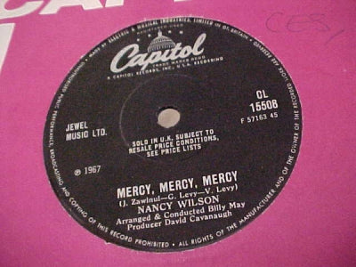 NANCY WILSON - Mercy , Mercy , Mercy / Don't Look Over Your Shoulder