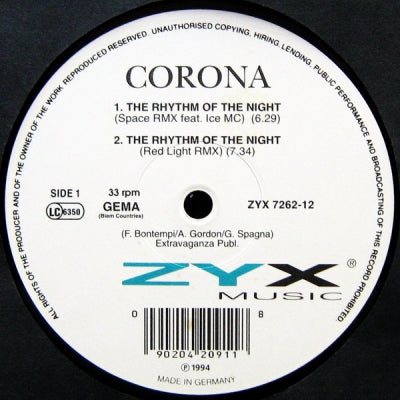 CORONA - The Rhythm Of The Night (Remix)