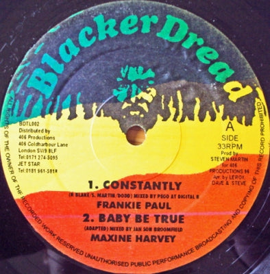 FRANKIE PAUL / MAXINE HARVEY / JUNIOR CAT / MAFIA & FLUXI - Constantly / Baby Be True / Ever Living Ever Sure / Rubber Dubs Boy Head Version