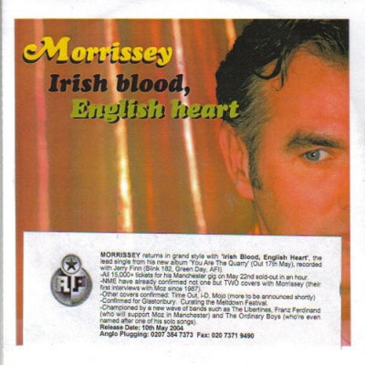 MORRISSEY - Irish Blood, English Heart