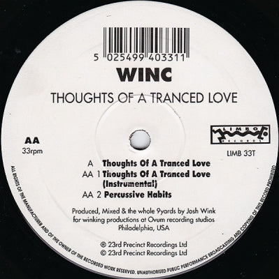 WINC - Thoughts Of A Tranced Love / Percussive Habits