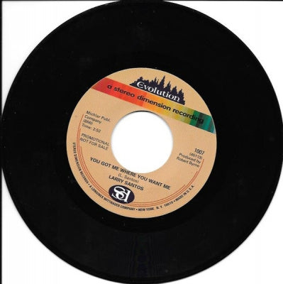 LARRY SANTOS - You Got Me Where You Want Me / Tomorrow Without Love