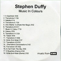 STEPHEN DUFFY - Music In Colours