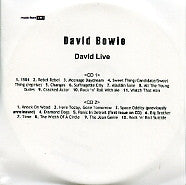DAVID BOWIE - David Live