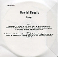 DAVID BOWIE - Stage