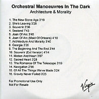 OMD (ORCHESTRAL MANOEUVRES IN THE DARK) - Architecture & Morality