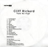 CLIFF RICHARD - Take Me High