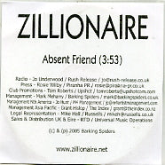 ZILLIONAIRE - Absent Friends