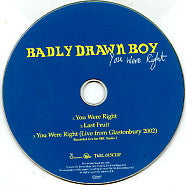 BADLY DRAWN BOY - You Were Right