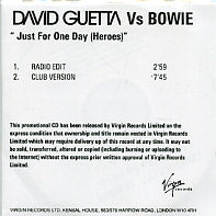 DAVID GUETTA vs BOWIE - Just For One Day (Heroes)