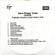 STEVE HILLAGE - Green