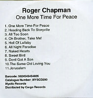 ROGER CHAPMAN - One More Time For Peace