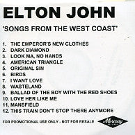 ELTON JOHN - Songs From The West Coast