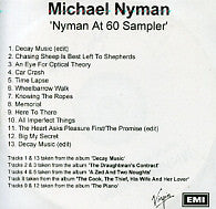 MICHAEL NYMAN - Nyman at 60 Sampler