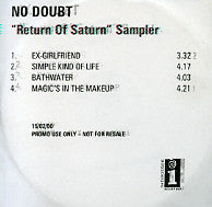 NO DOUBT - Return Of Saturn Sampler