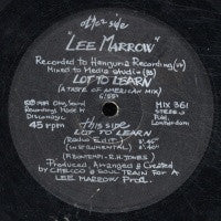 LEE MARROW - Lot To Learn
