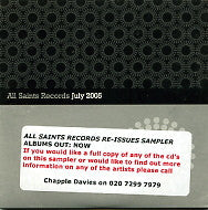 VARIOUS - All Saints Records - July 2005