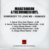 MARK RONSON & THE BUSINESS INTL - Somebody To Love Me Featuring Boy George And Andrew Wyatt