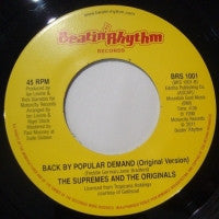 THE SUPREMES & THE ORIGINALS - Back By Popular Demand (DJ Edit) / Back By Popular Demand (Original Version)