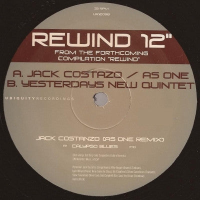 JACK COSTANZO / AS ONE / YESTERDAYS NEW QUINTET - Rewind 12"