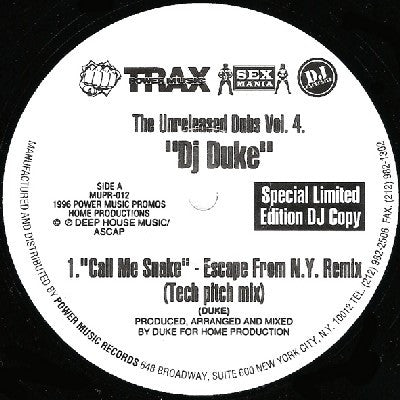 DJ DUKE - Unreleased Dubs Vol. 4