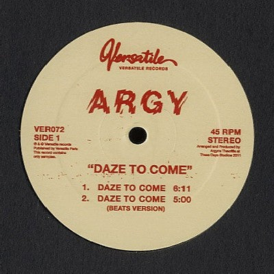ARGY - Daze To Come