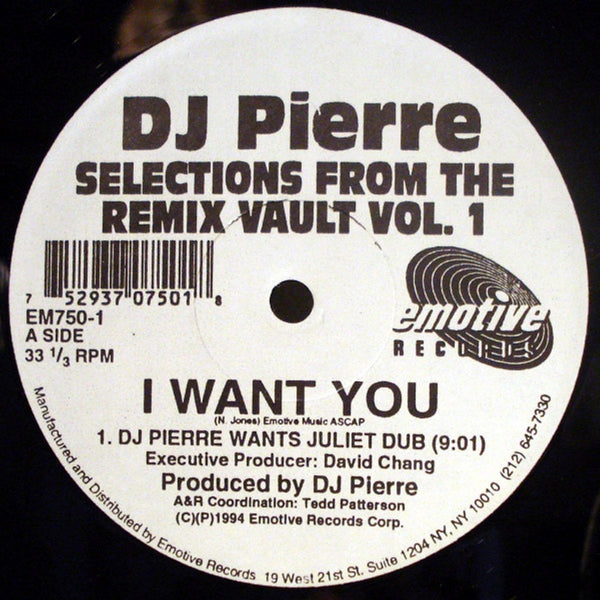 DJ PIERRE - Selections From The Remix Vault Vol. 1