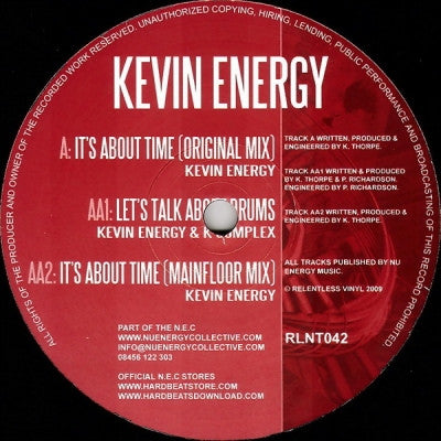 KEVIN ENERGY / KEVIN ENERGY & K COMPLEX - It's About Time / Let's Talk About Drums