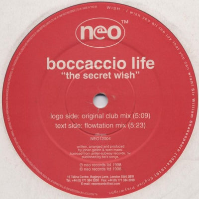BOCCACCIO LIFE - The Secret Wish