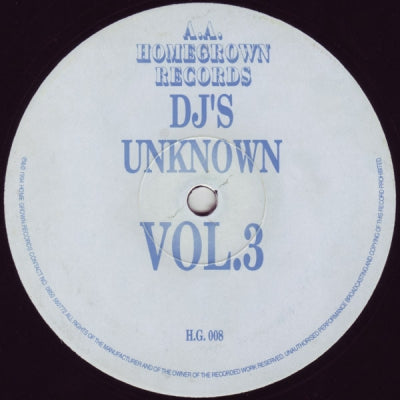 DJ'S UNKNOWN - Volume 3