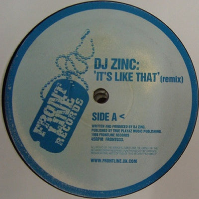 DJ ZINC - It's Like That (Remix) / Music Of Yourself