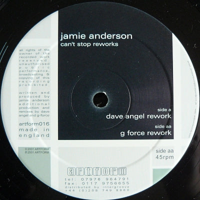 JAMIE ANDERSON - Can't Stop Reworks