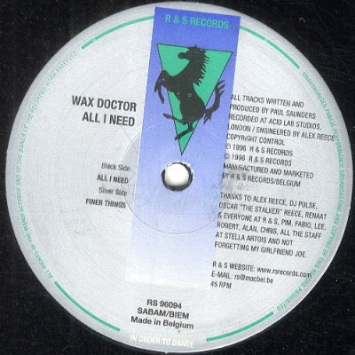 WAX DOCTOR - All I Need / Finer Things