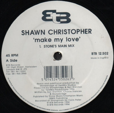 SHAWN CHRISTOPHER - Make My Love