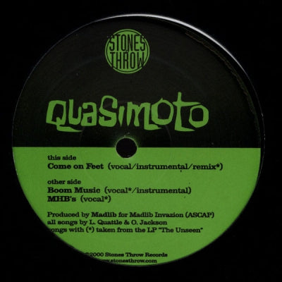 QUASIMOTO - Come On Feet / Boom Music / MHB's