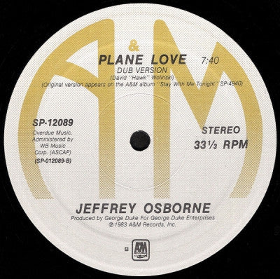 JEFFREY OSBORNE - Plane Love