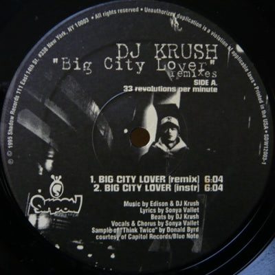 DJ KRUSH - Big City Lover Remixes