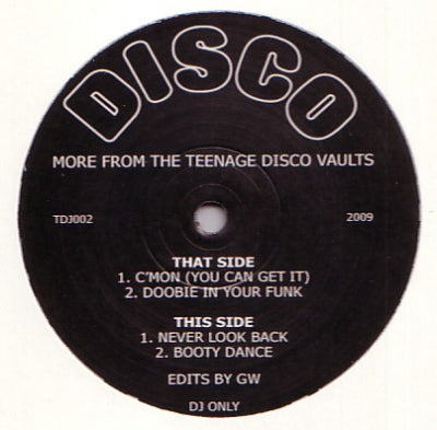 GW (GREG WILSON) - More From The Teenage Disco Vaults