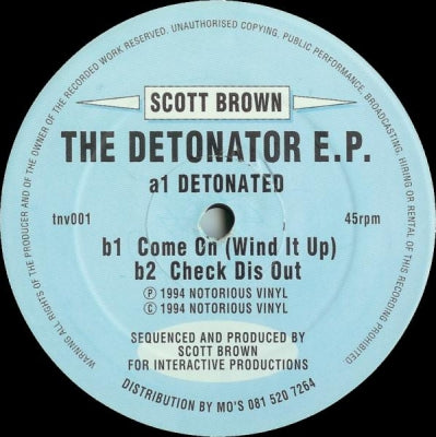 SCOTT BROWN - The Detonator E.P.