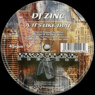 DJ ZINC - It's Like That / Oasis