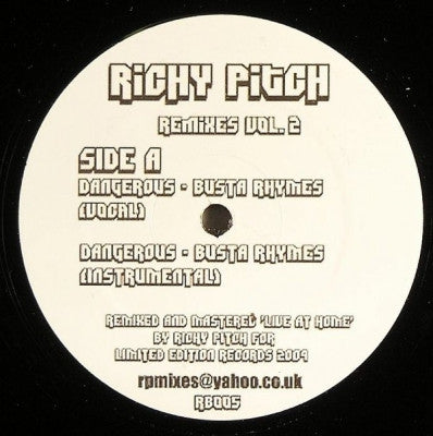 RICHY PITCH - Richy Pitch Remixes Vol. 2