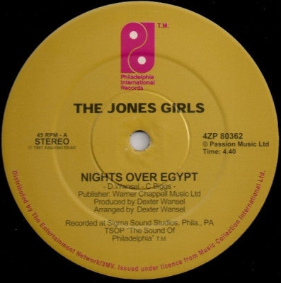 THE JONES GIRLS - Nights Over Egypt / This Feeling's Killing Me