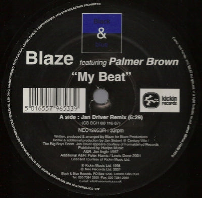 BLAZE FEATURING PALMER BROWN - My Beat