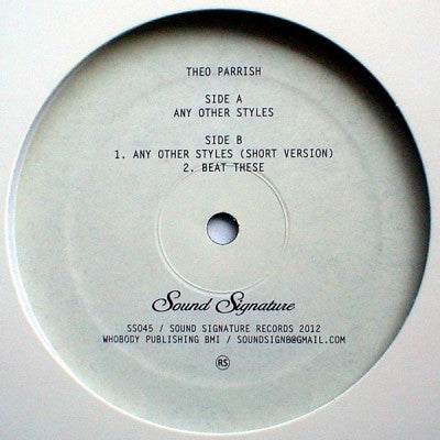 THEO PARRISH - Any Other Styles