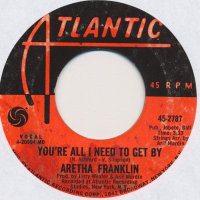ARETHA FRANKLIN - Pullin' / You're All I Need To Get By