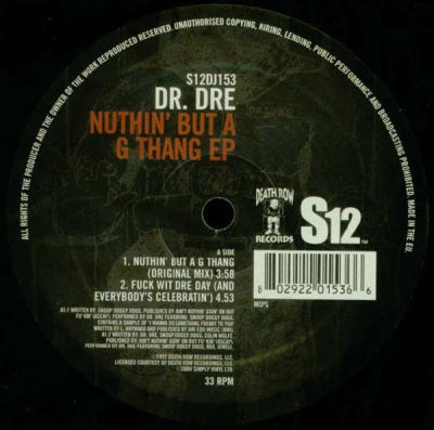 DR. DRE - Nuthin' But A G Thang EP