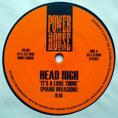 HEAD HIGH - It's A Love Thing